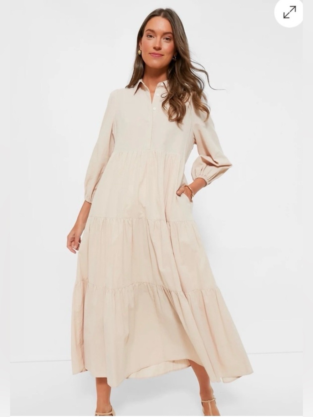 Pomander Place Tuckernuck Cotton Mabel Tiered Maxi Dress XS